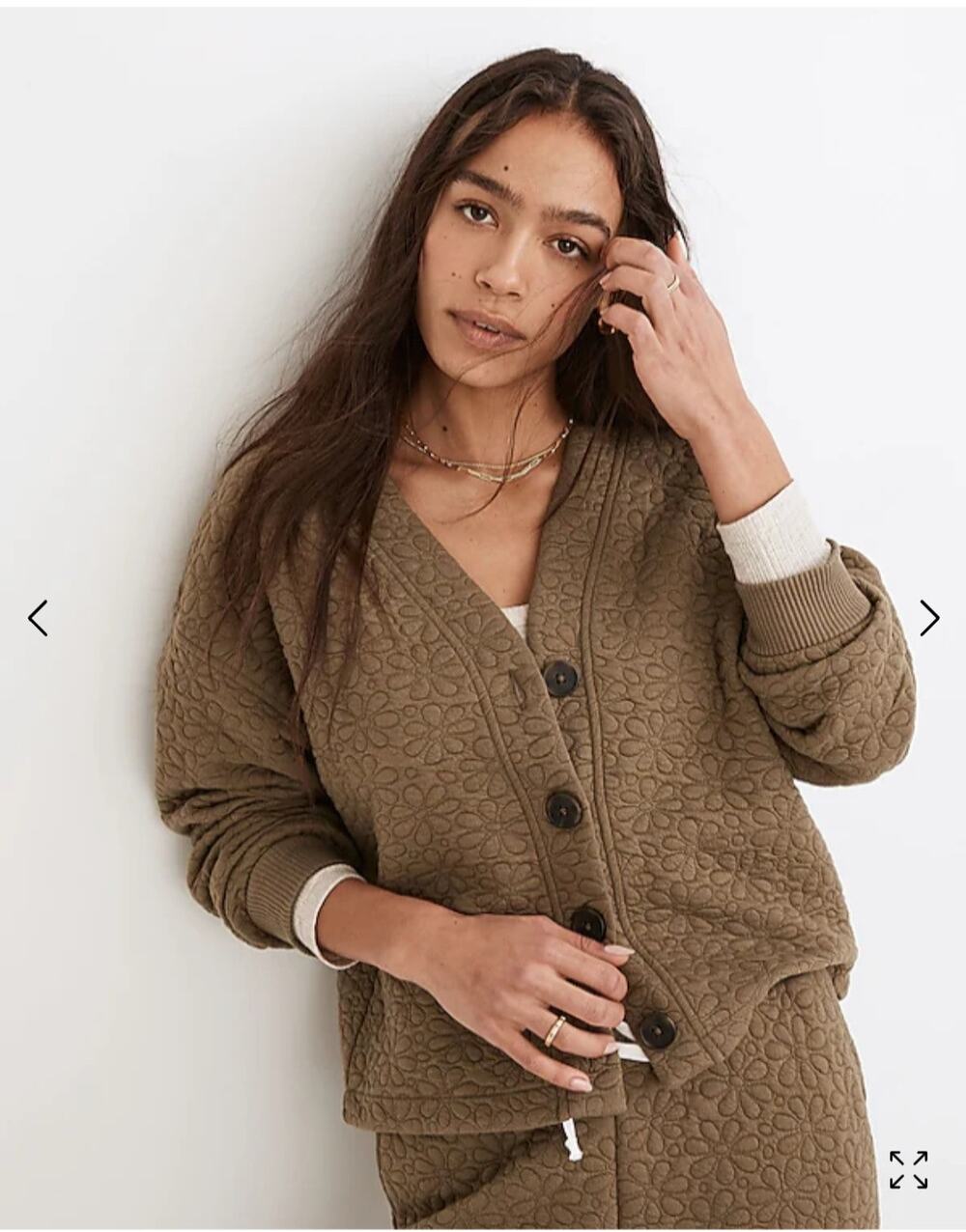 NWT Madewell Flower Puff Jaquard Cropped Cardigan Size XXS